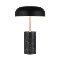 Searchlight TafellampTablu marmer met zwarte kap - EU60709BK
