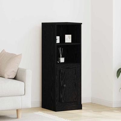 Hoge kast 36x35,5x103,5 cm bewerkt hout zwart eikenkleurig