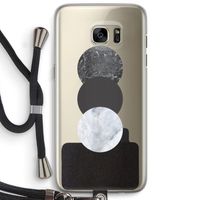 Marmeren cirkels: Samsung Galaxy S7 Edge Transparant Hoesje met koord