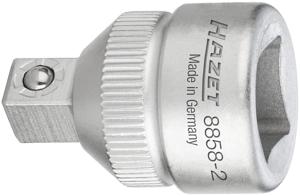 HAZET Verloopstuk 8858-2 · 3/8 inch (10 mm) vierkant hol · 1/4 inch (6,3 mm) vierkant massief · Lengte: 26 mm