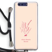 Where flowers bloom: Honor 9 Transparant Hoesje met koord