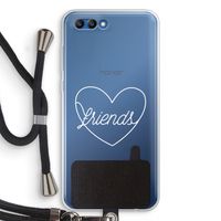 Friends heart pastel: Honor 10 Transparant Hoesje met koord