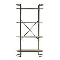 Schappenkast Brooklyn zwart 191x102,5x37,5cm