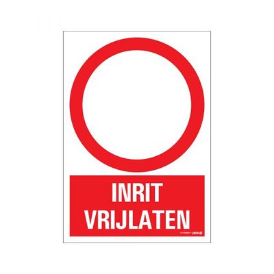Bord Inrit vrijlaten - 230x330 mm.