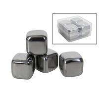 IJsblokjes RVS 4 stuks 6,3 x 6,3 x 3 cm IJsblokjes RVS 4 stuks 6,3 x 6,3 x 3 cm