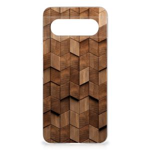 Bumper Hoesje voor Google Pixel 8 Wooden Cubes