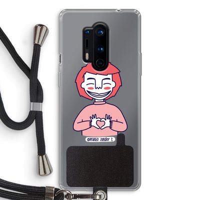 Hartje: OnePlus 8 Pro Transparant Hoesje met koord