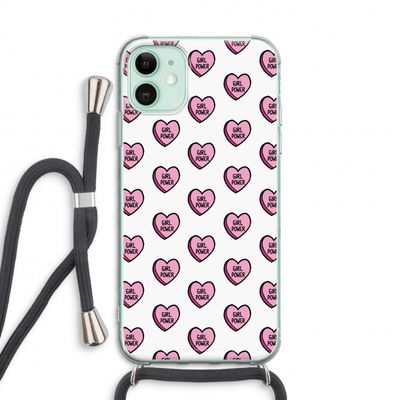 GIRL POWER: iPhone 11 Transparant Hoesje met koord