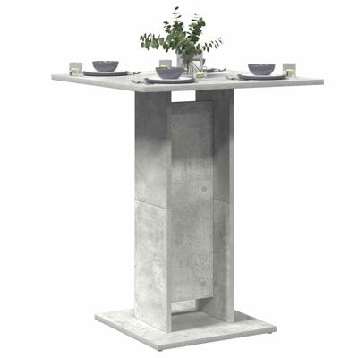 Bistrotafel 60x60x75 cm bewerkt hout betongrijs