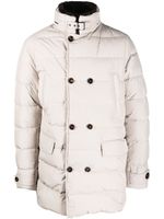 Moorer high-neck padded jacket - Tons neutres