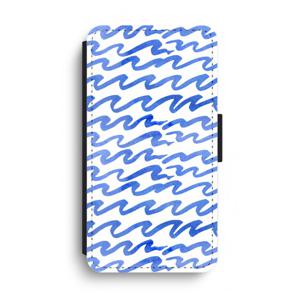 Blauwe golven: iPhone XS Max Flip Hoesje