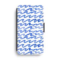 Blauwe golven: iPhone XS Max Flip Hoesje - thumbnail