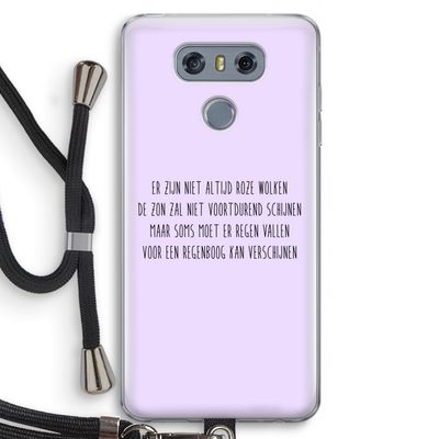 Regenboog: LG G6 Transparant Hoesje met koord