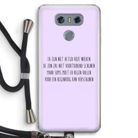Regenboog: LG G6 Transparant Hoesje met koord