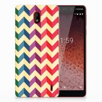 Nokia 1 Plus | TPU bumper | Zigzag Multi Color