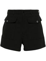 Acne Studios short à taille mi-haute - Noir