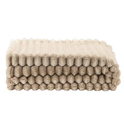 Leen Bakker - Plaid Zaira - Zand - 130x170 Cm - Polyester - Beige