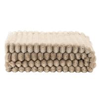 Leen Bakker - Plaid Zaira - Zand - 130x170 Cm - Polyester - Beige