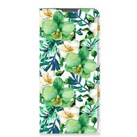 Motorola Moto E32 | Moto E32s Smart Cover Orchidee Groen - thumbnail