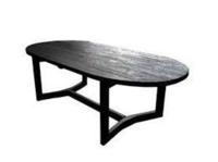 Teak Tuintafel Ovaal 260x110 cm Black - Van der leeden