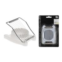 Excellent Houseware eiersnijder wit/rvs