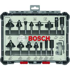 Bosch Accessories Freesset, 1/4 inch schacht, 15-delig 2607017473