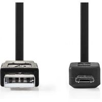 Platte USB 2.0-Kabel | A Male - Micro-B Male | 1,0 m | Zwart [CCGP60505BK10]
