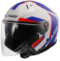 LS2 "of603 infinity ii focus" jethelm helmet of603 infi. ii foc. l white/blue/red