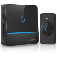 X-Sense WD1C2NB Draadloze Deurbel met 1 ontvanger - Zwart