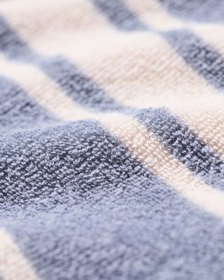 HEMA Baby Sweater Terry Strepen Blauw (blauw)