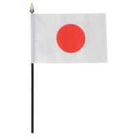 Japan - mini vlaggetje van 10 x 15 cm op stokje - Landen vlag - H27 cm