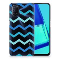 OPPO A52 | A72 | TPU bumper | Zigzag Blauw
