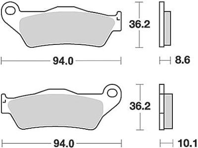 TRW Brake pad mcb 707 sh sintered metal