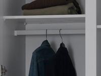Garderobestang LARA 52 cm wit