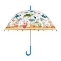 Paraplu voor kinderen - transparant - zeedieren thema - Dia 70 cm - automatisch