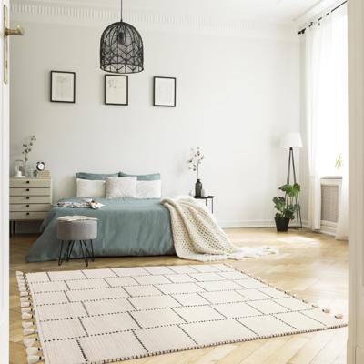 Easy Living - Vloerkleed Nepal Boho Cream/Black Tile Rug -