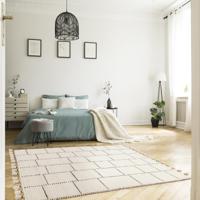 Easy Living - Vloerkleed Nepal Boho Cream/Black Tile Rug -