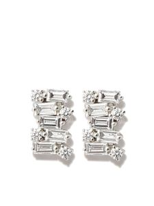 Suzanne Kalan puces d'oreilles en or blanc 18ct ornées de diamants - Argent