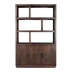 Livingfurn - Wandkast Bruin Mangohout - 145x50x230cm - Jaxx