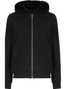 Giuseppe Zanotti hoodie LR-12 à logo imprimé - Noir