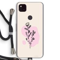 Roses are red: Pixel 4a 5G Transparant Hoesje met koord