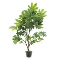 Groene Aralia klimop kunstplanten in zwarte pot 90 cm