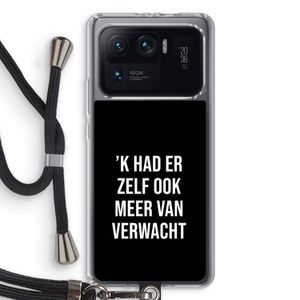 Meer verwacht - Zwart: Xiaomi Mi 11 Ultra Transparant Hoesje met koord