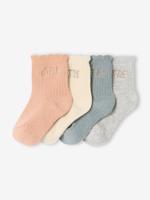 Set van 4 paar babysokjes "little" lichtroze