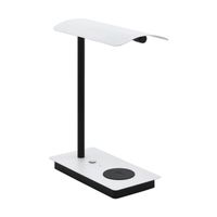 EGLO Arenaza Tafellamp - LED -Qi lader - 32 cm - Wit/Zwart - Dimbaar - thumbnail