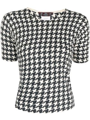 John Galliano Pre-Owned haut à motif pied-de-poule (années 1990) - Noir