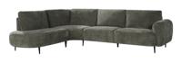 LABEL51 Hoekbank 'Milano' Links, Elite stof, kleur Hunter