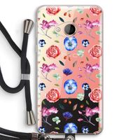 Bloemetjes: HTC U Play Transparant Hoesje met koord