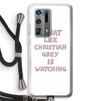Christian Grey: Huawei P40 Pro Plus Transparant Hoesje met koord