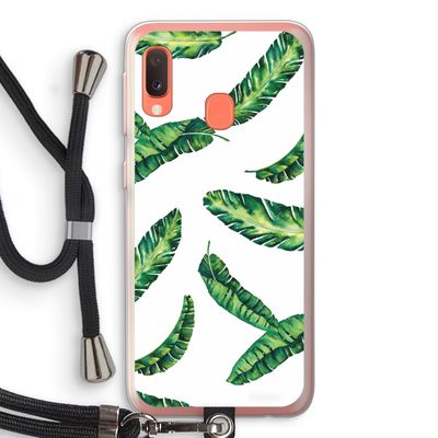 Lange bladeren: Samsung Galaxy A20e Transparant Hoesje met koord